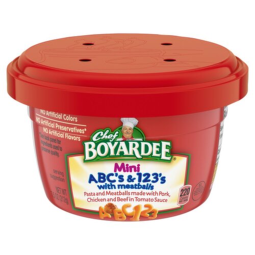 Chef Boyardee Mini ABC's & 123's with Meatballs, 7.5 oz