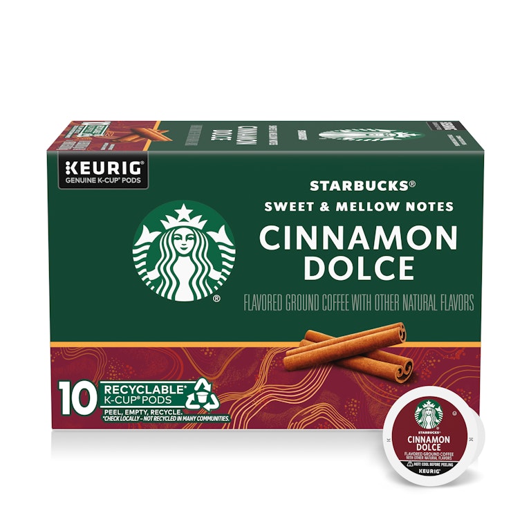 Starbucks K-Cup Coffee Pods, Flavored Hot or Iced Coffee, Cinnamon Dolce 10 cup