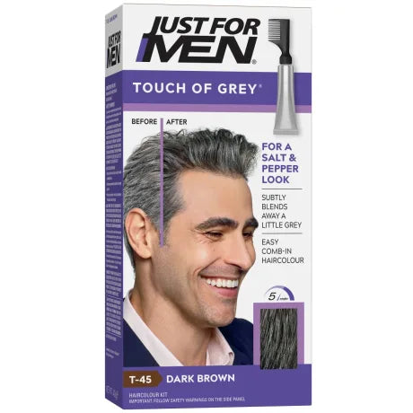 Just for Men Touch of Gray Hair Color Kit T45 Dark Brown