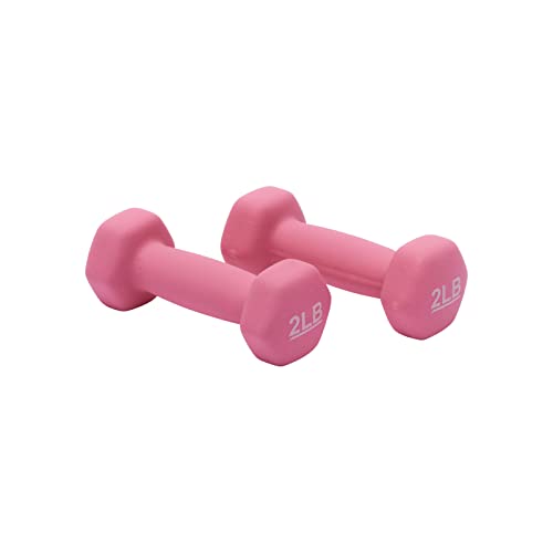Amazon Basics Neoprene Dumbbells Pink 2lb Pair