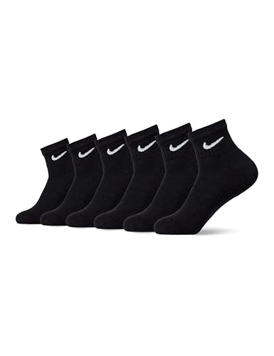 Nike Everyday Cushioned Ankle Socks 6-Pack Black Large