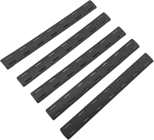 LOTGAUEN Polymer Picatinny Rail M-Lok Black 5-Pack