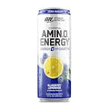 Optimum Nutrition Amino Energy Sparkling Hydration Drink, Electrolytes, Caffeine, Amino Acids, BCAAs, Sugar Free, Blueberry Lemonade, 12 Fl