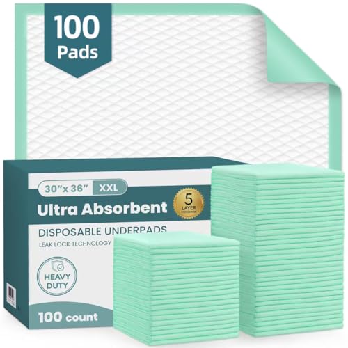 AOZITA Disposable Incontinence Underpads 30x36 100 Pack