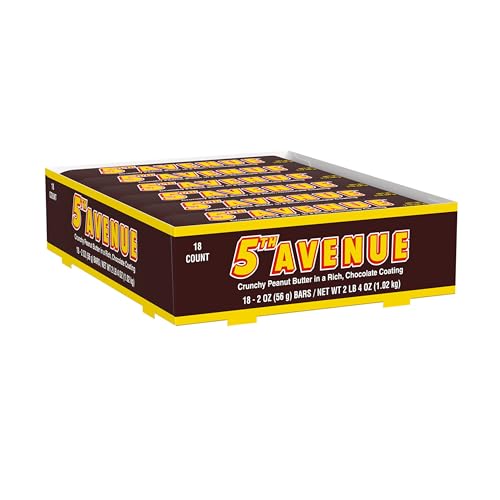 5TH AVENUE Peanut Butter Candy Bars 18 Count