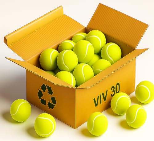 VIV Advanced Tennis Balls Bulk 30-Pack Durable