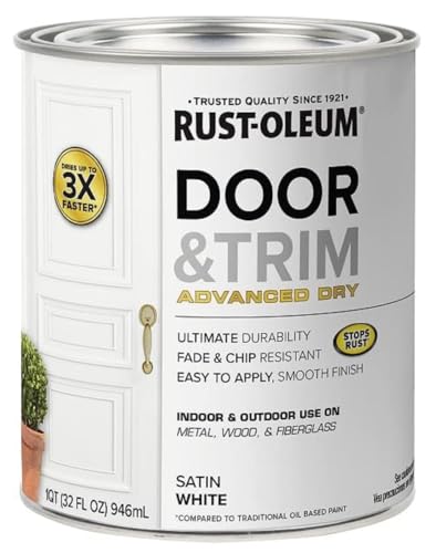 Rust-Oleum Advanced Door Trim Paint Satin White Quart
