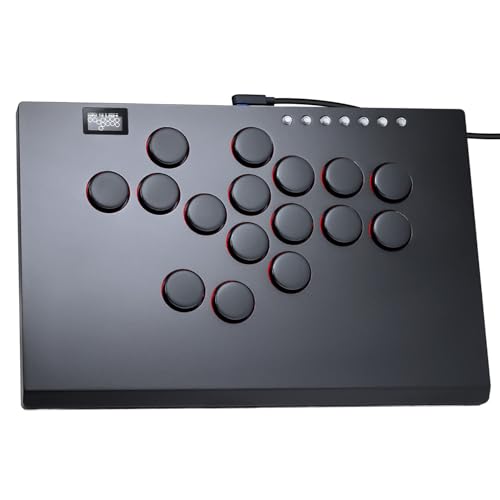Sehawei Haute42 M Ultra Leverless Arcade Controller - Tournament-Ready Premium Aluminum Arcade Stick with Lock Switch,Custom RGB Lighting & Hot-Swappable Low-Profile Switches for PC/Ps3/Ps4/Switch/Steam