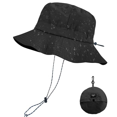 PFFY Quick Dry Waterproof Bucket Hat Black