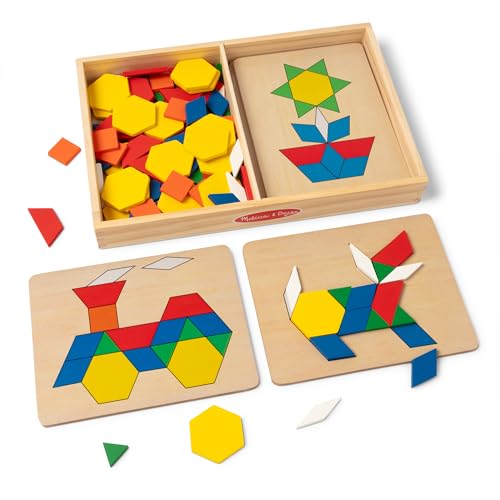 Melissa Doug Pattern Blocks Boards 120 Tiles