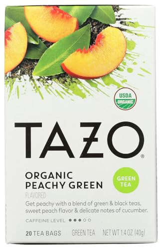 TAZO Organic Peachy Green Tea 20 Bags 2 Pack