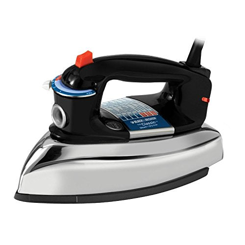 BLACK+DECKER Classic Steam Iron Aluminum Soleplate