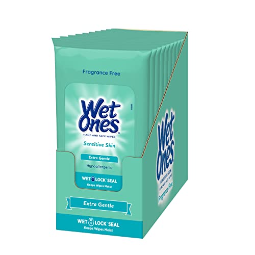 Wet Ones Sensitive Skin Travel Wipes 20 Count 10 Pack