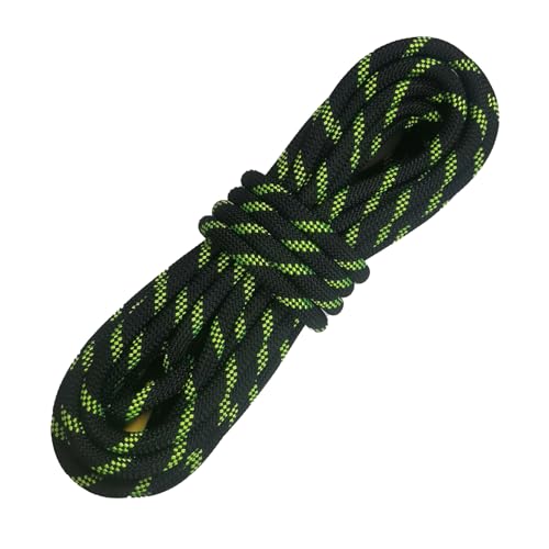 HUYEZybflt Double Braided Polyester Rope 5/16x229ft Black Green
