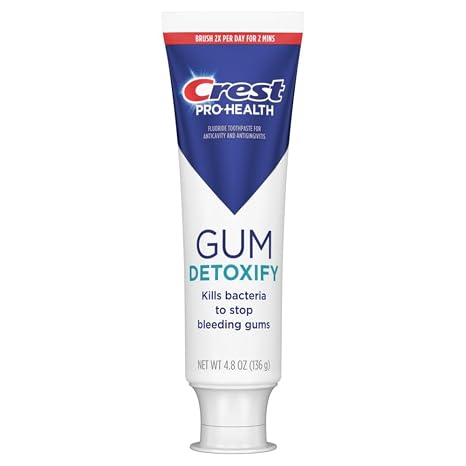 Crest Pro Health Gum Detoxify Fluoride Toothpaste for Anticavity and Antiginvitis 4.8oz