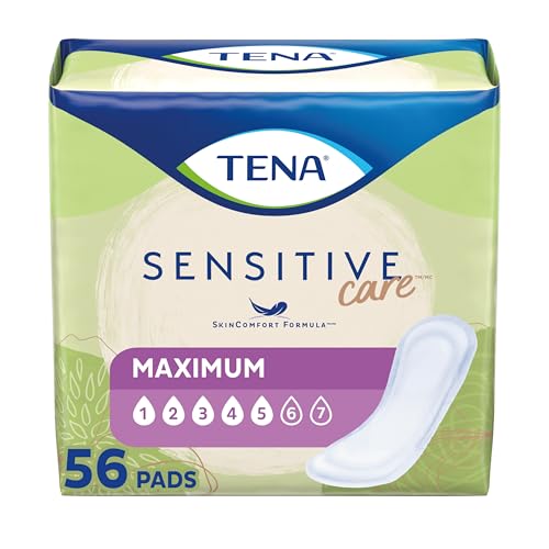 TENA Sensitive Care Maximum Absorbency Pads Regular 56 Count