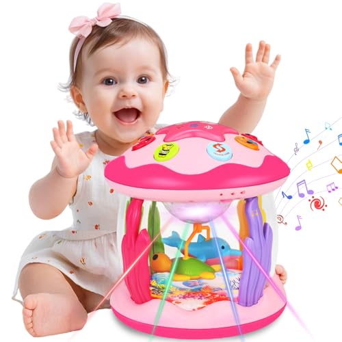 Hapyland Ocean Rotating Musical Toy Pink