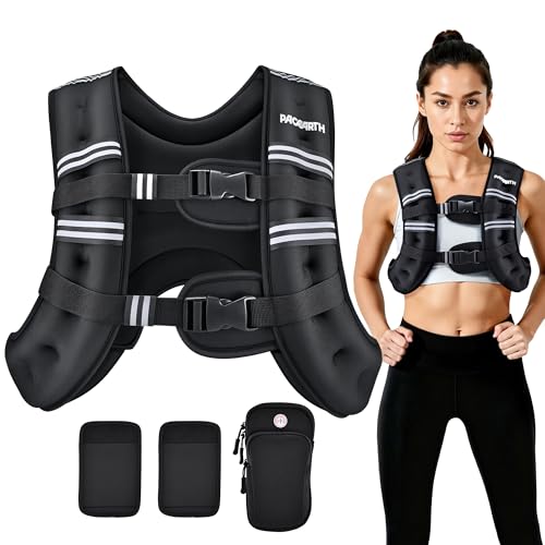 PACEARTH Adjustable Weighted Vest Reflective 6-30lb