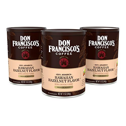 Don Francisco's Hawaiian Hazelnut Ground Coffee 12oz Cans 3-Pack