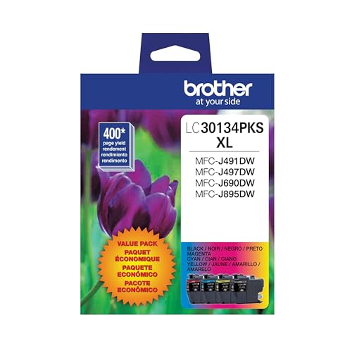 Brother LC3013 High Yield Color Ink Cartridges 4-Pack
