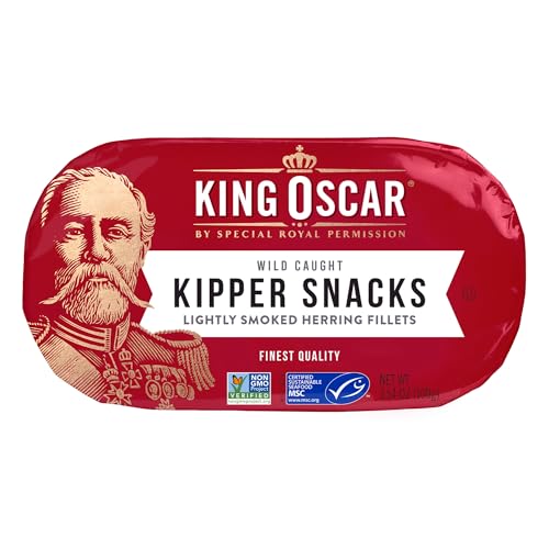 King Oscar Kipper Smoked Herring Snacks 3.54oz Can