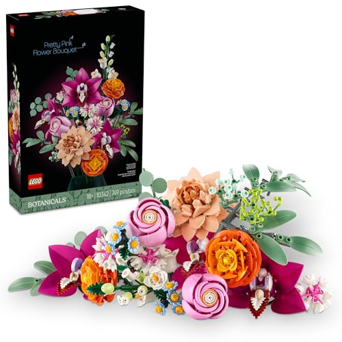 LEGO Botanicals Pretty Pink Flower Bouquet Set