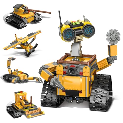 HiWEEGO 5-in-1 Wall Robot Building Kit 748-Piece