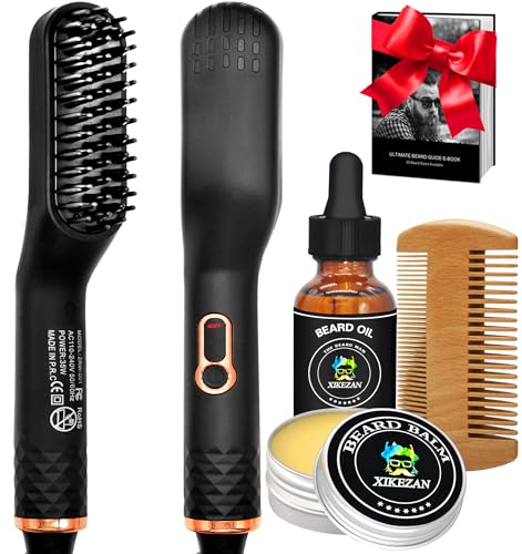 Beard Straightener 3-in-1 Kit with Oil Balm