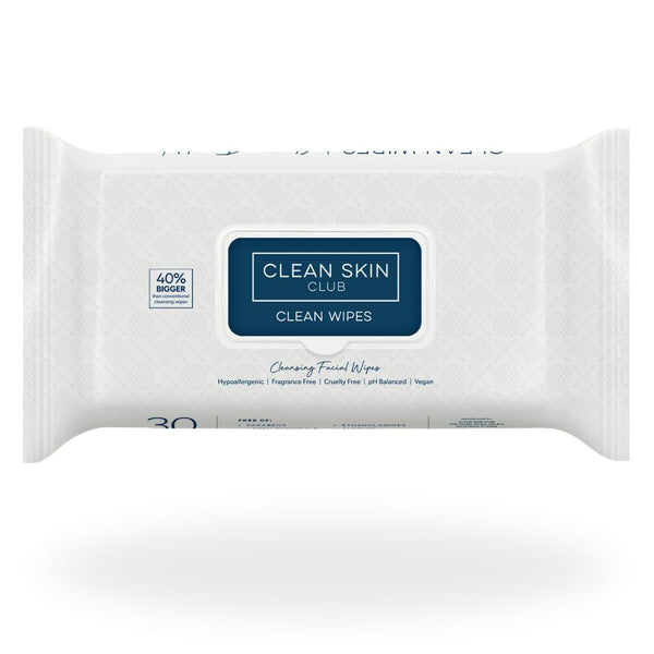 Clean Skin Club XL Clean Wipes 30 count 40% Bigger Than Conventional Cleansing Wipes