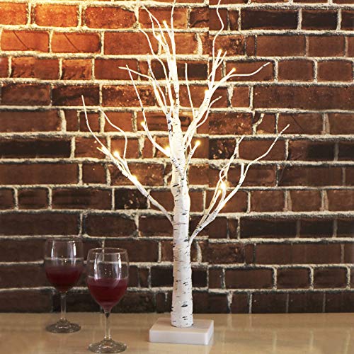 2ft LED Birch Tree Lamp Battery Operated Timer