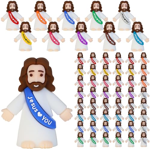 Bamamon Mini Jesus Figures Bulk Religious 50-Pack