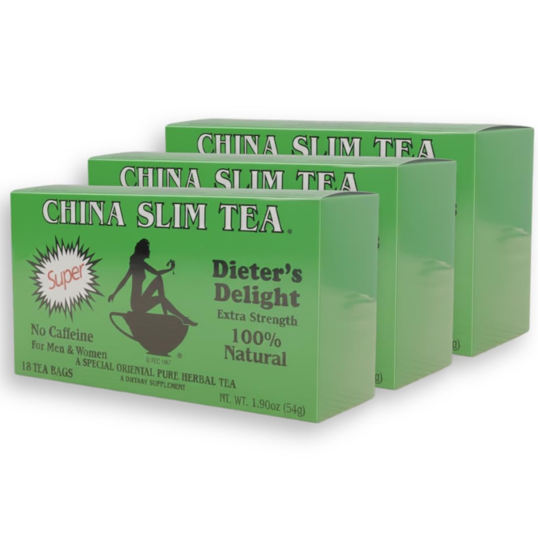 3 Pack of China Slim Tea Super Slim Dieter's Delight All Natural 18 Tea Bags