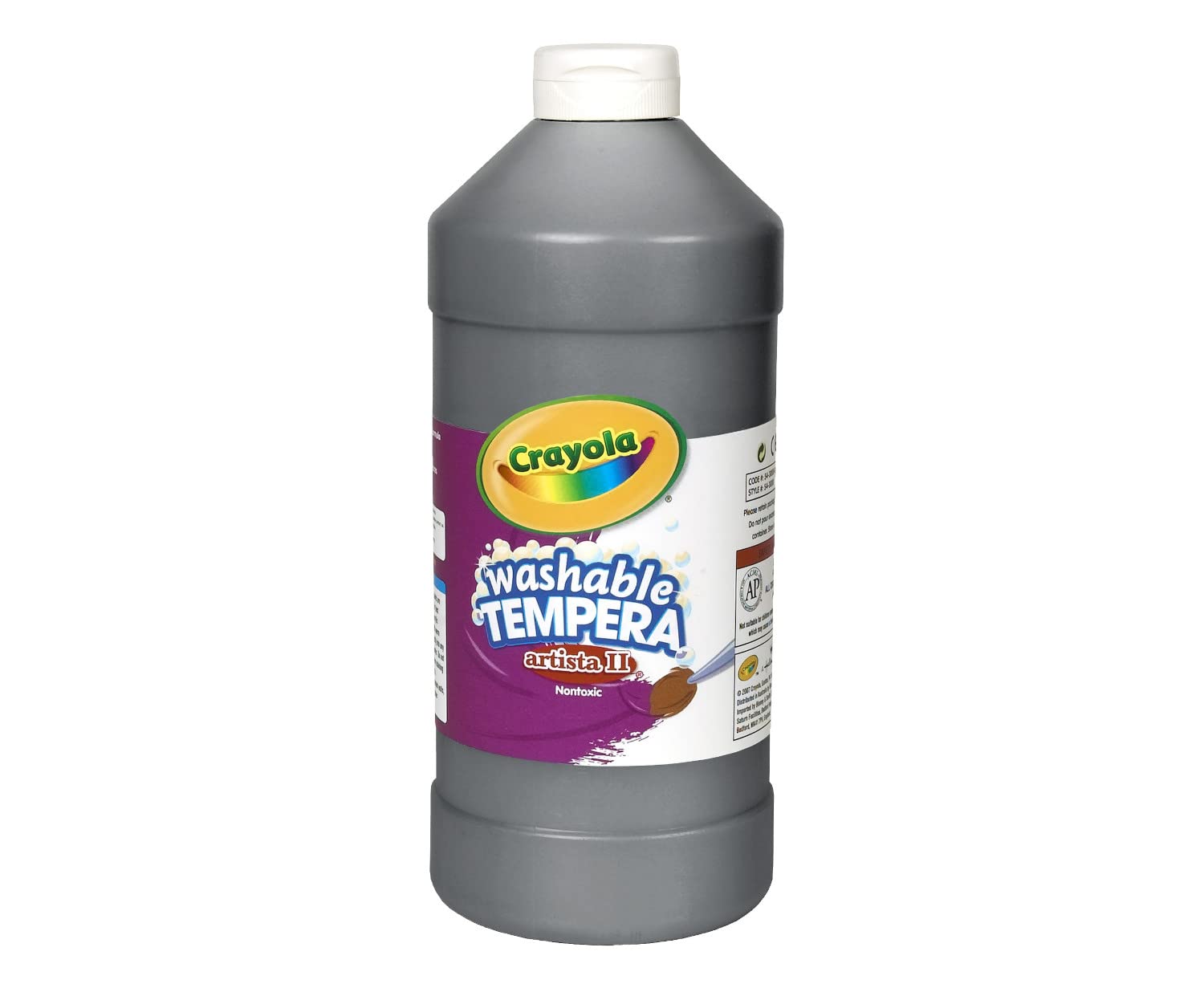 Crayola Washable Black Tempera Paint 32oz Bottle