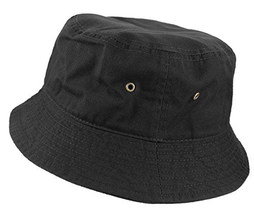 Gelante 100% Cotton Bucket Hat Black LXL