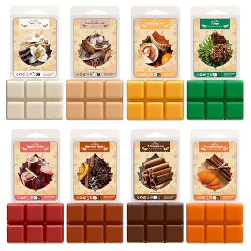 SNOWSEN Fall Scented Soy Wax Melts 8 Pack