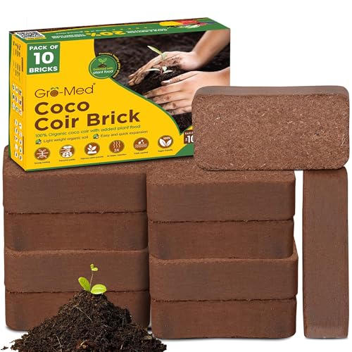Gro-Med Coco Coir Bricks NPK Enriched 10-Pack