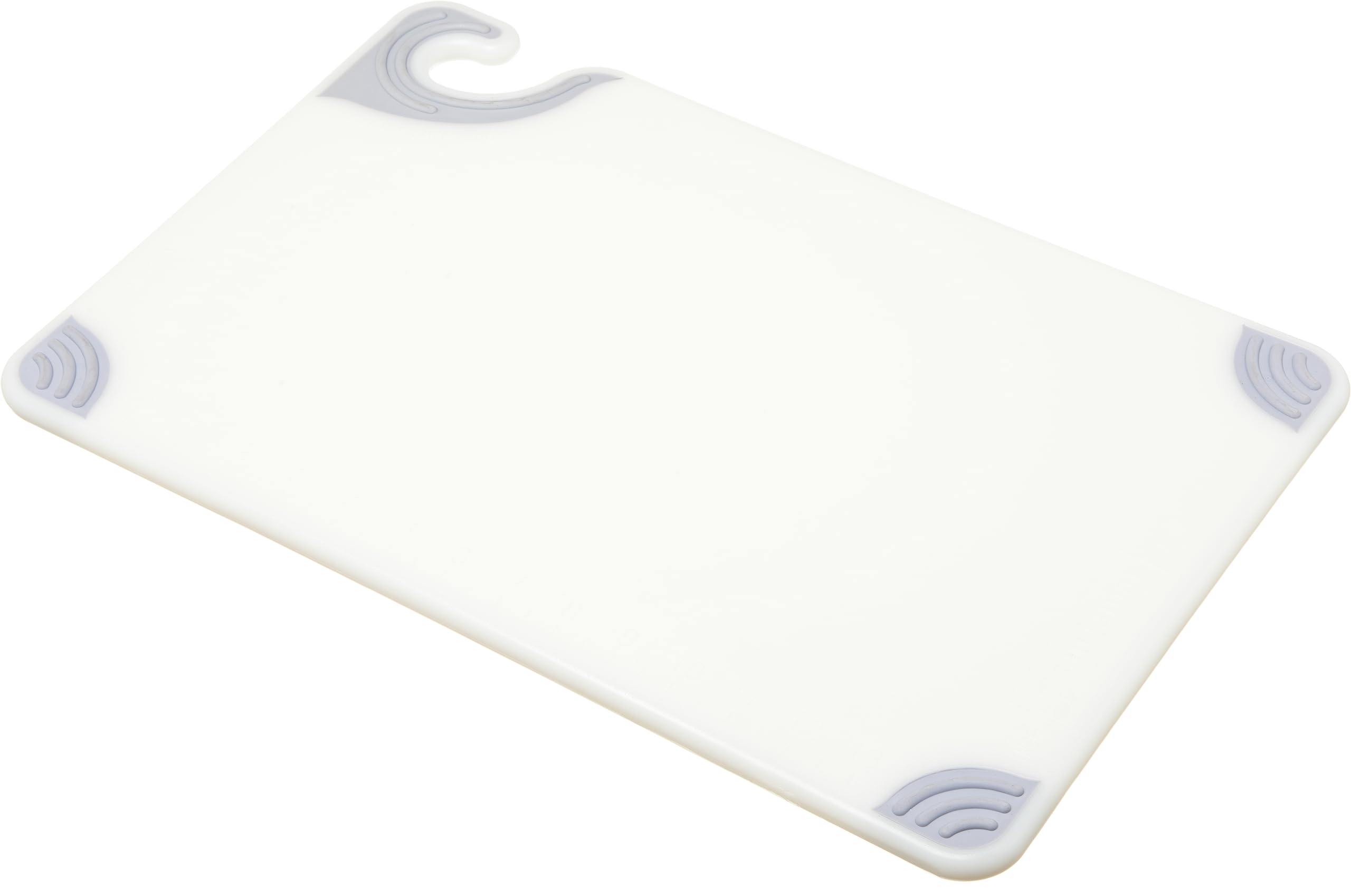 San Jamar Saf-T-Grip Plastic Cutting Board White