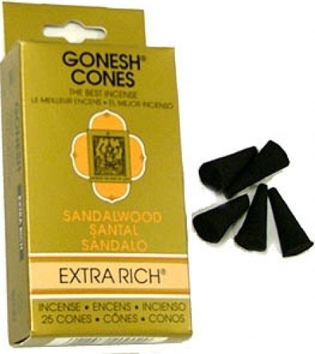 Gonesh Sandalwood Incense Cones 25 Pack