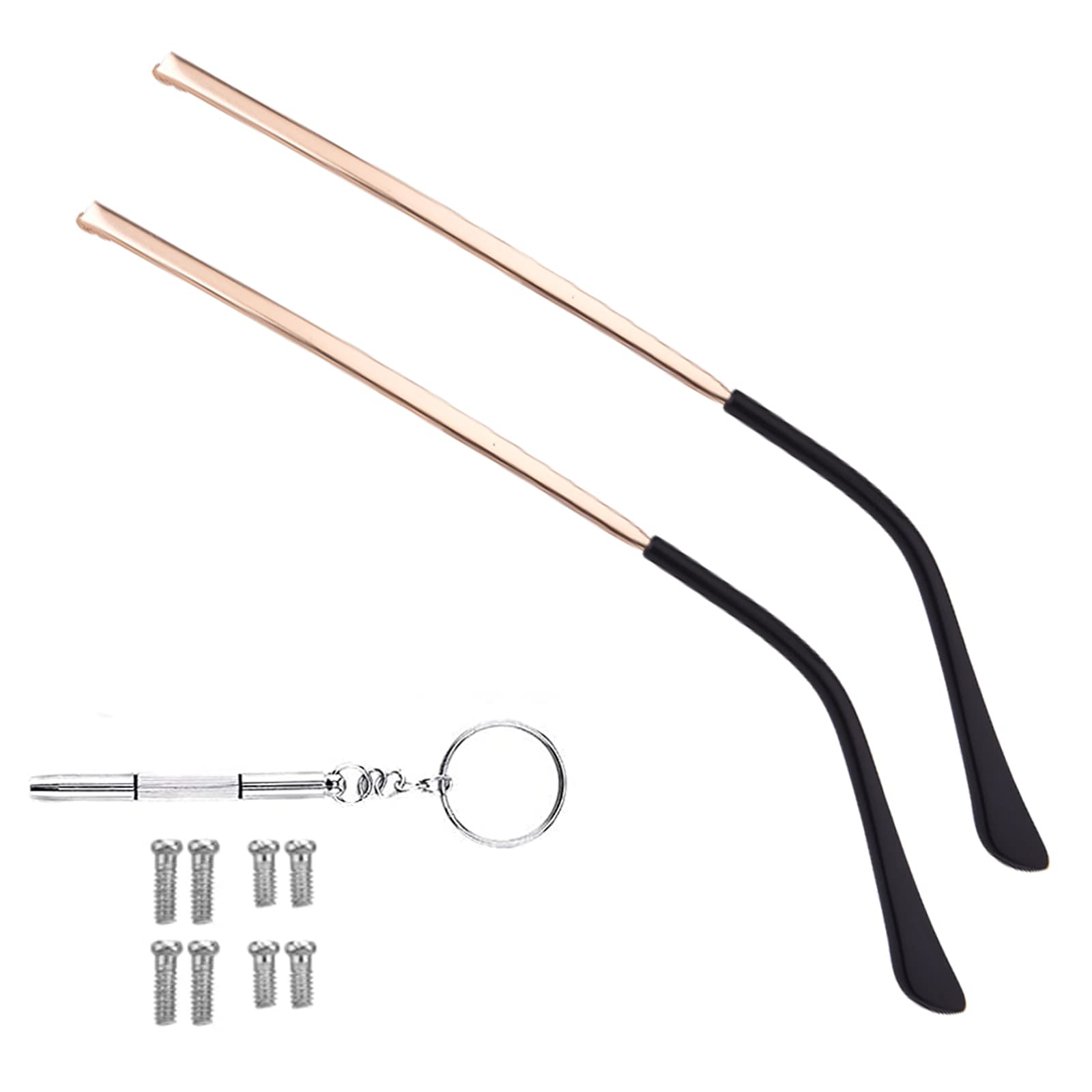 OPUGIT Rose Gold Metal Glasses Temple Replacement Pair