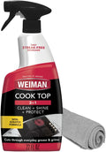 Weiman Ceramic & Glass stove top Cleaner & Polish with Microfiber Cloth- 22 Fluid Oz - Daily Cleaner - Shines & Protects Glass & Ceramic Smooth Top Ranges - Gentle Formula