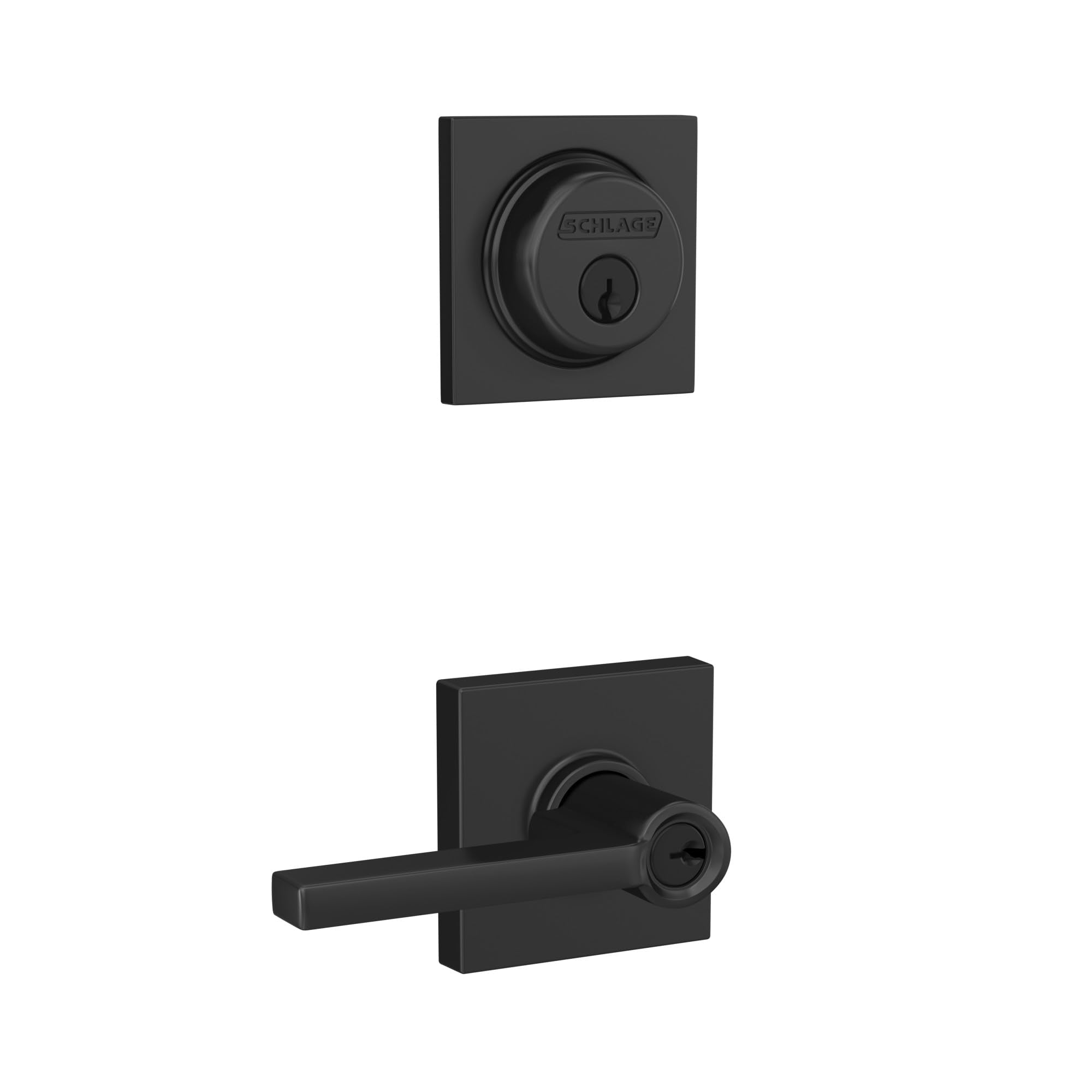 Schlage Latitude Lever Deadbolt Combo Matte Black