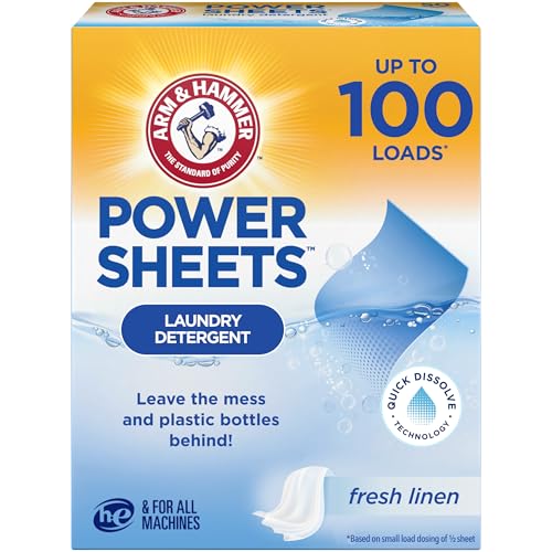Arm & Hammer Fresh Linen Power Sheets Detergent 50ct