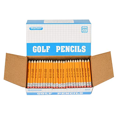 Rarlan Golf Pencils with Eraser 200-Pack