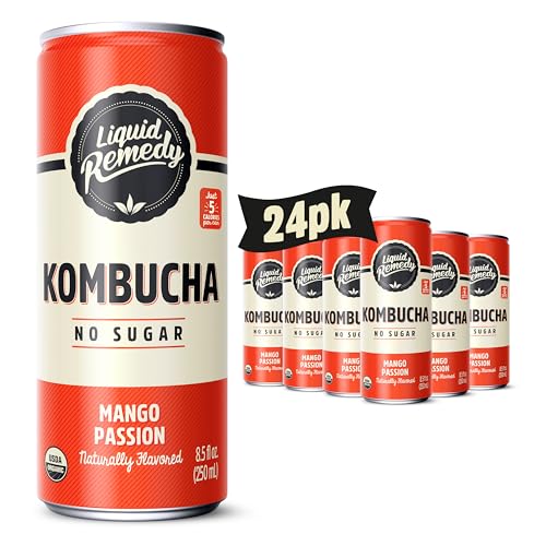 Remedy Kombucha Mango Passion 8.5oz Cans 24-Pack