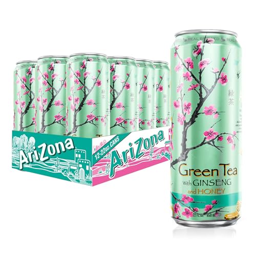 AriZona Green Tea with Ginseng & Honey 22oz 12-Pack