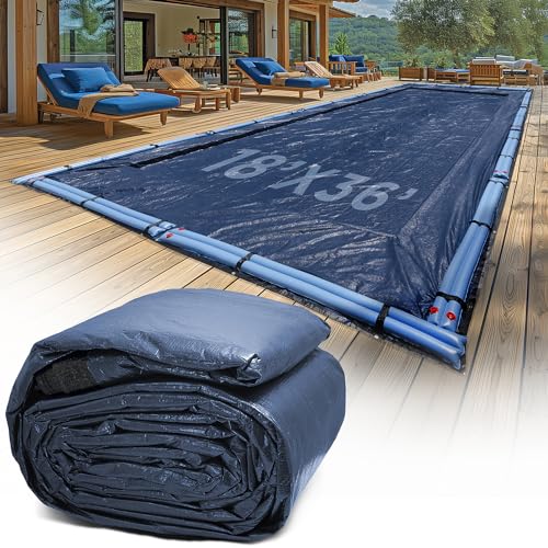 Inground Pool Cover 18x36ft Rectangle Winter Navy