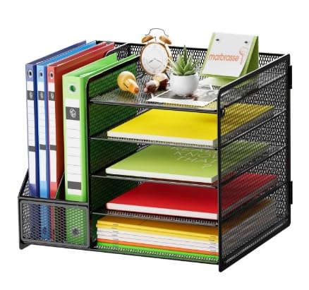 Desk Organizer Mesh with Drawer Pen Holder