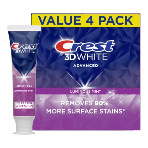 Crest 3D White Luminous Mint Whitening Toothpaste 4 Pack