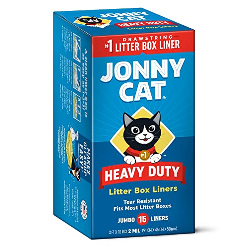 Jonny Cat Jumbo Litter Box Liners Drawstring 15-Pack