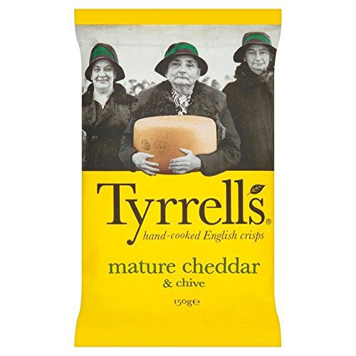 Tyrrells Cheddar Chives Crisps Bag 150g